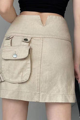American pocket tooling denim skirt